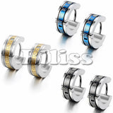 Men's Stainless Steel Roman Numeric Hoop Earring