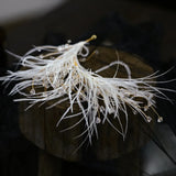 Feather Crystal Bridal Headdress Hair Clip Set Wedding Accessories