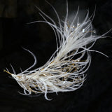 Feather Crystal Bridal Headdress Hair Clip Set Wedding Accessories