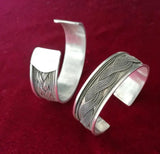 Guizhou Ethnic Silver Plated Narrow Bracelet - Small Open Bracelet