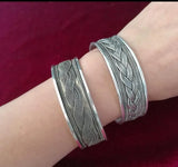 Guizhou Ethnic Silver Plated Narrow Bracelet - Small Open Bracelet