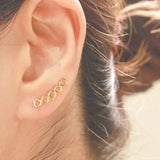 Honeycomb 925 Silver Earrings Geometric Minimalist Jewelry