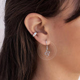 925 Sterling Silver Hoop Earrings CZ Jewelry