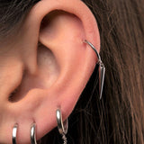 925 Sterling Silver Hoop Earrings CZ Jewelry