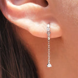 925 Sterling Silver Hoop Earrings CZ Jewelry