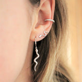 925 Sterling Silver Hoop Earrings CZ Jewelry