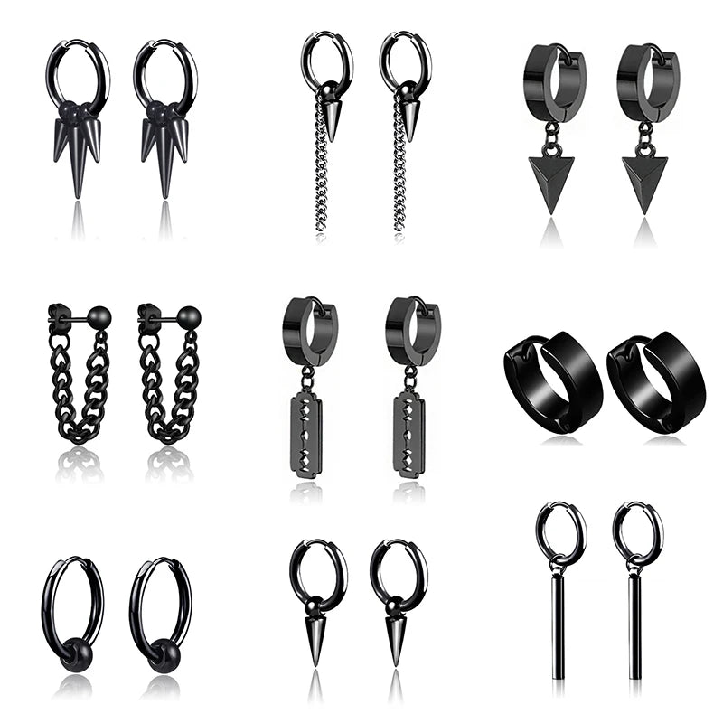 Punk Stainless Steel Earrings for Women And Men