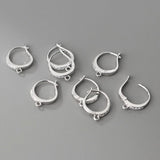 925 Silver Zircon Earring Hooks for DIY Earrings