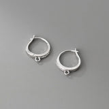 925 Silver Zircon Earring Hooks for DIY Earrings
