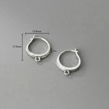 925 Silver Zircon Earring Hooks for DIY Earrings