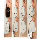 Stainless Steel Circle Hoop Earrings 3-10CM
