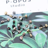 3mm Steel Ball Stud Earrings for Women