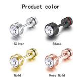 3mm Steel Ball Stud Earrings for Women