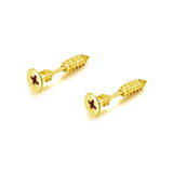 Zircon Steel Punk Stud Earrings Geometric Stainless Steel Jewelry
