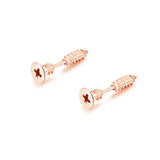 Steel Punk Stud Earrings Zircon Stainless Steel Jewelry Ear