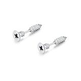 Steel Punk Stud Earrings Zircon Stainless Steel Jewelry Ear