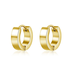 Zircon Steel Punk Stud Earrings Geometric Stainless Steel Jewelry