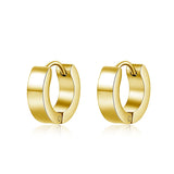 Zircon Steel Punk Stud Earrings Geometric Stainless Steel Jewelry