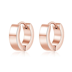Steel Punk Stud Earrings Zircon Stainless Steel Jewelry Ear