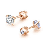 Steel Punk Stud Earrings Zircon Stainless Steel Jewelry Ear