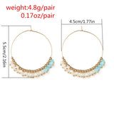 Tassel Pearl Crystal Pendant Earrings