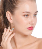 Tassel Pearl Crystal Pendant Earrings