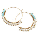 Tassel Pearl Crystal Pendant Earrings