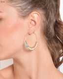 Tassel Pearl Crystal Pendant Earrings