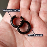 Coconut Wood Earrings QP 99 S0491