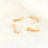 14K Zircon High-Heeled Shoes Ear Pin DIY Earrings