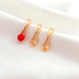 14K Zircon High-Heeled Shoes Ear Pin DIY Earrings