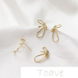 Gold Small Bee Silver Needle Earrings DIY Accessories
