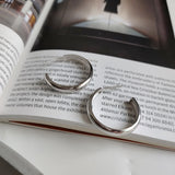 925 Silver Mini Hoops Classic Spring Open Hoop Earrings Women Jewelry