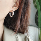 925 Silver Mini Hoops Classic Spring Open Hoop Earrings Women Jewelry