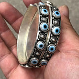 Tibetan Silver Bracelet with Gem Ethnic Ornaments