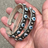 Tibetan Silver Bracelet with Gem Ethnic Ornaments