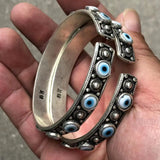 Tibetan Silver Bracelet with Gem Ethnic Ornaments