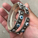 Tibetan Silver Bracelet with Gem Ethnic Ornaments