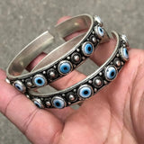 Tibetan Silver Bracelet with Gem Ethnic Ornaments