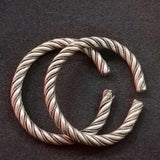 Tibetan Silver Miao Silver Bracelets Ethnic Fried Dough Twist Bracelets