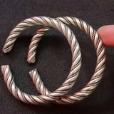 Tibetan Silver Miao Silver Bracelets Ethnic Fried Dough Twist Bracelets