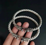 Tibetan Silver Miao Silver Bracelets Ethnic Twist Silver Bracelets