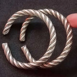 Tibetan Silver Miao Silver Bracelets Ethnic Fried Dough Twist Bracelets