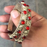 Tibetan Silver Gemstone Bracelet Set for Women