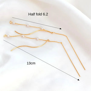 14K Shell Bead Tassel Pendant for DIY Jewelry Earrings