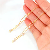 14K Shell Bead Tassel Pendant for DIY Jewelry Earrings