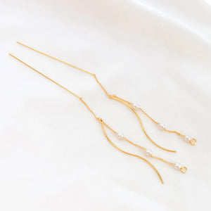 14K Shell Bead Tassel Pendant for DIY Jewelry Earrings