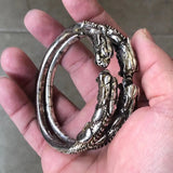 Tibetan Silver Dragon Head Bracelet National Bracelet Bracelet