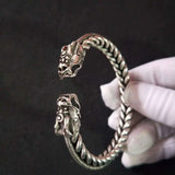 Dragon Head Twisted Silk Bracelets Men's Tibetan Silver Jewelry