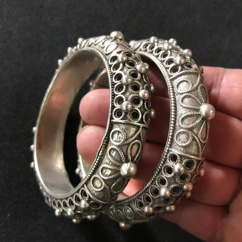 Tibetan Silver Miao Silver Bracelet Hand Jewelry